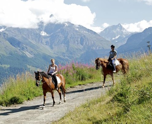 Balade à cheval à Verbier 